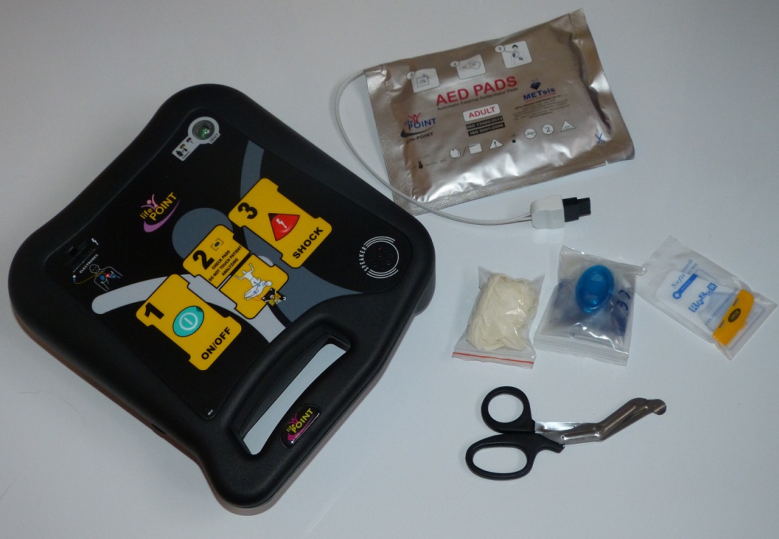Defibrylator AED Life Point Pro wraz z akcesoriami