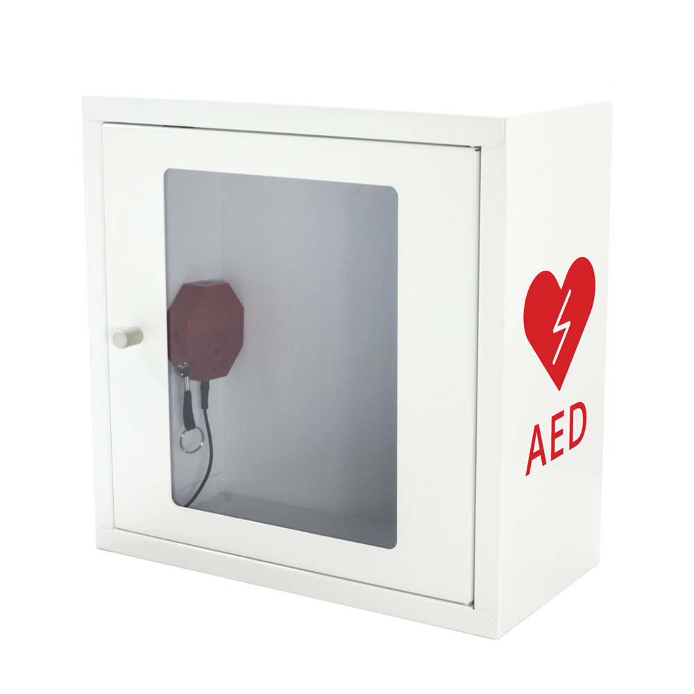Szafka na defibrylator AED z alarmem